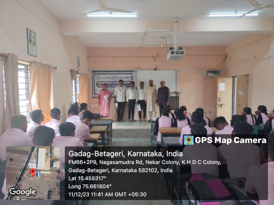 Legal Awareness Programme at First Grade Degree College